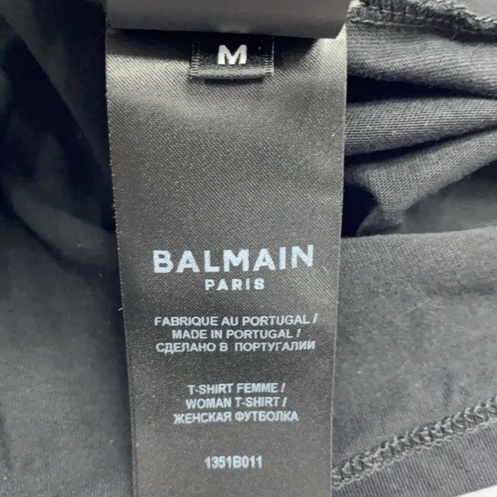 Balmain Balmain FW21 Black Short Sleeve T-Shirt 0079 Size M / US 6-8 / IT 42-44 - 6 Thumbnail