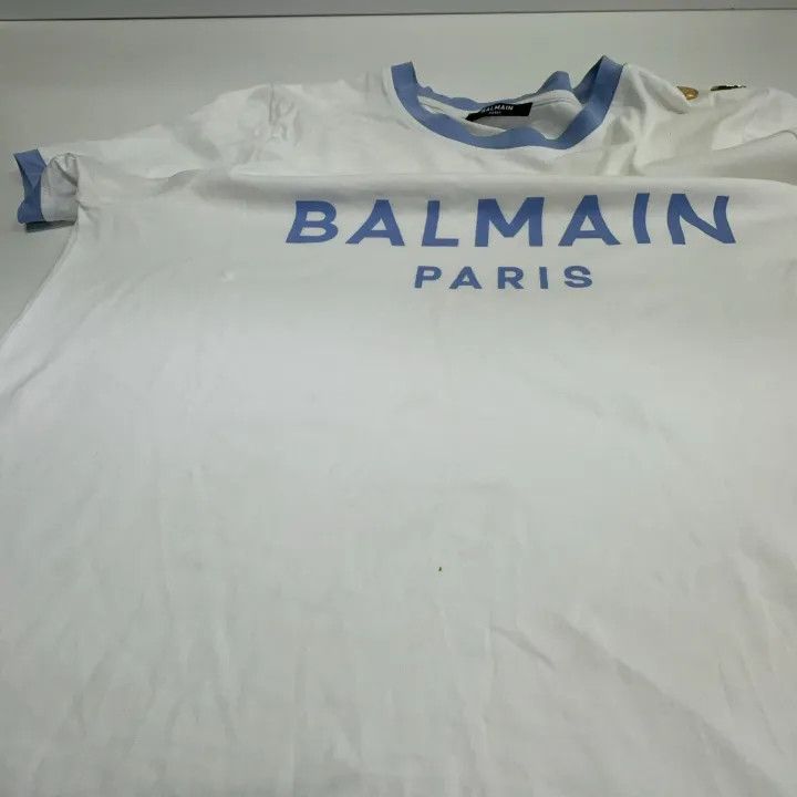 Balmain Balmain Colorful Logo Short Sleeve T-Shirt 0079 Size L / US 10 / IT 46 - 8 Thumbnail