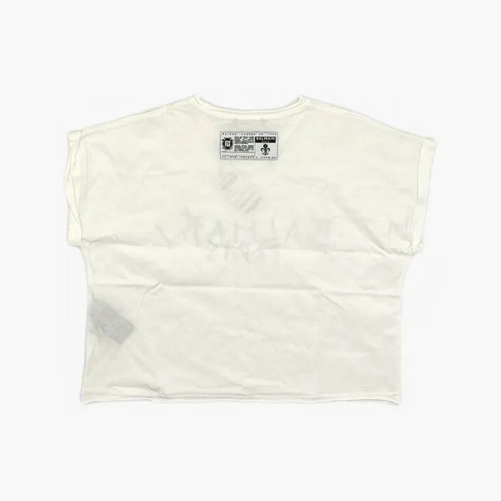 Balmain Balmain Women's Graphic Print Short Sleeve T-Shirt 0079 Size XS / US 0-2 / IT 36-38 - 3 Thumbnail