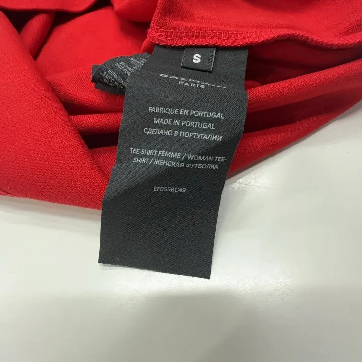 Balmain Balmain Red Logo Short Sleeve T-Shirt for Women 0079 Size S / US 4 / IT 40 - 5 Thumbnail