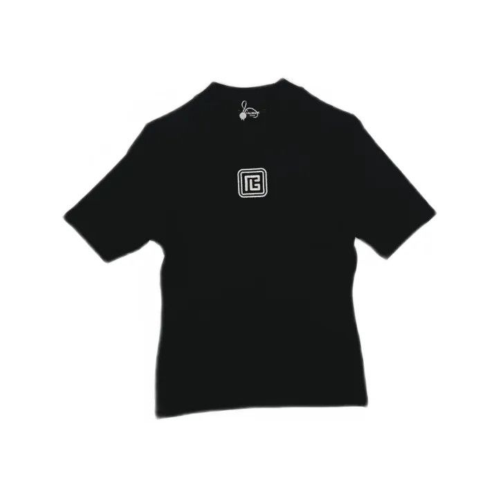 Balmain Balmain Black Logo Short Sleeve T-Shirt 0079 Size M / US 6-8 / IT 42-44 - 2 Thumbnail