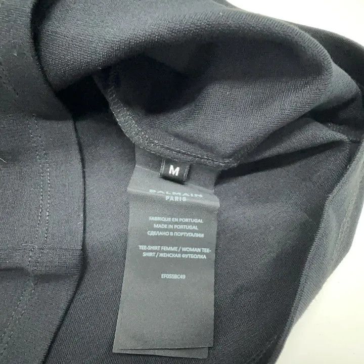 Balmain Balmain Black Logo Short Sleeve T-Shirt 0079 Size M / US 6-8 / IT 42-44 - 6 Thumbnail