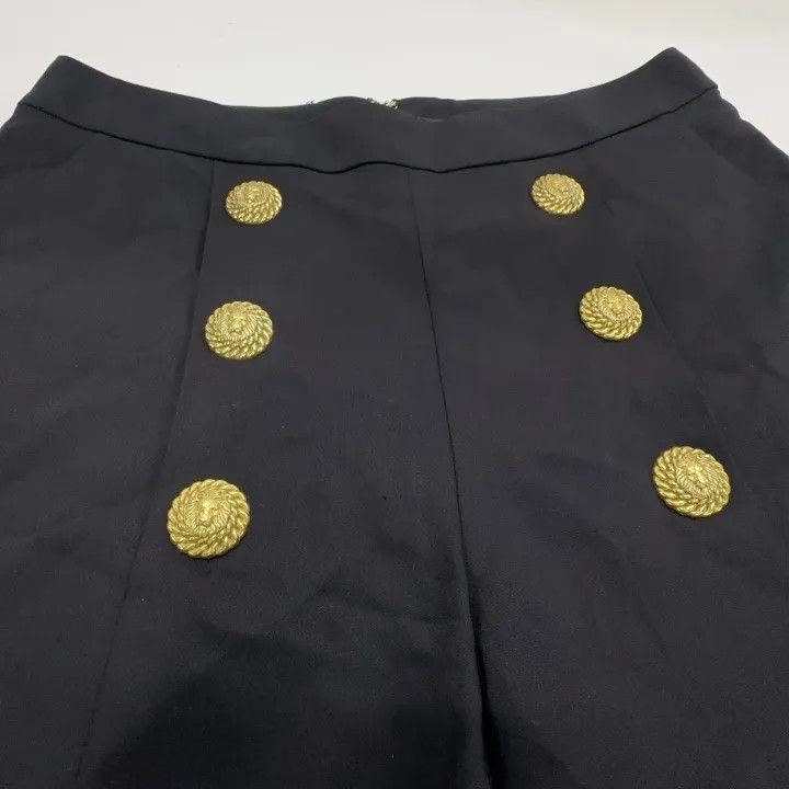 Balmain Balmain Black High-Waisted Button Shorts 0079 Size 40" / US 18 - 7 Thumbnail