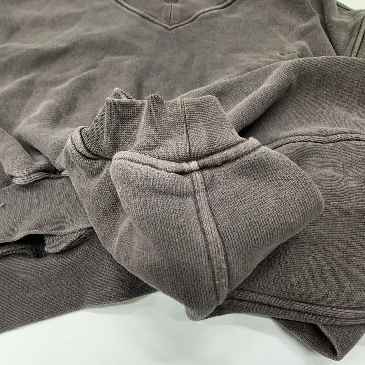 Alexander Wang Alexander Wang Brown Cropped V-Neck Sweatshirt 0079 Size S / US 4 / IT 40 - 11 Thumbnail