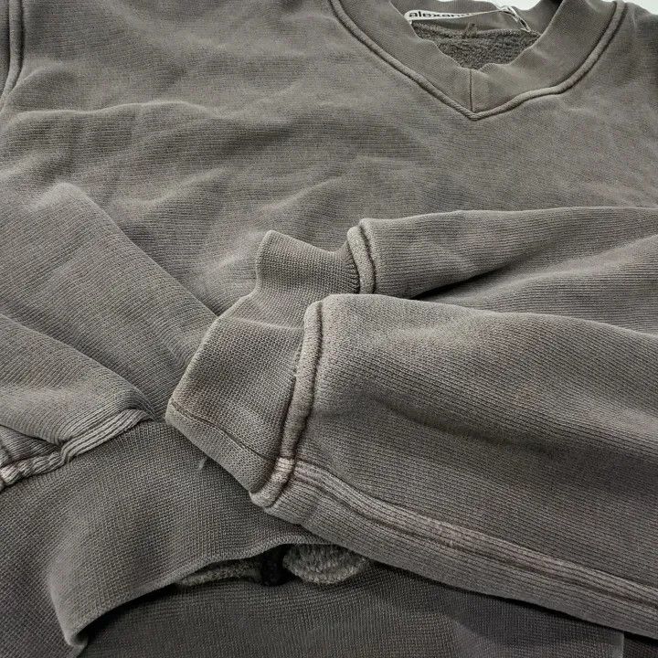 Alexander Wang Alexander Wang Brown Cropped V-Neck Sweatshirt 0079 Size S / US 4 / IT 40 - 10 Thumbnail