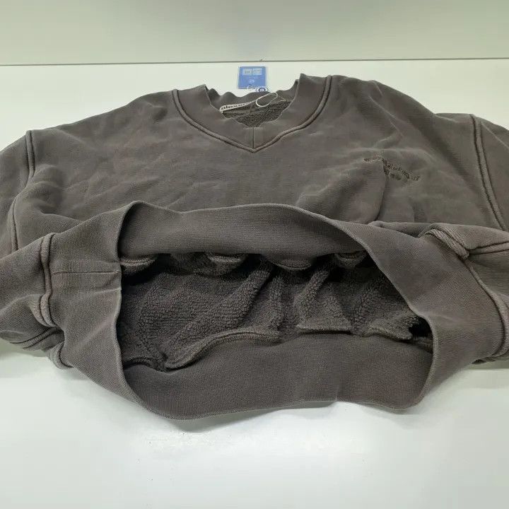 Alexander Wang Alexander Wang Brown Cropped V-Neck Sweatshirt 0079 Size S / US 4 / IT 40 - 14 Thumbnail