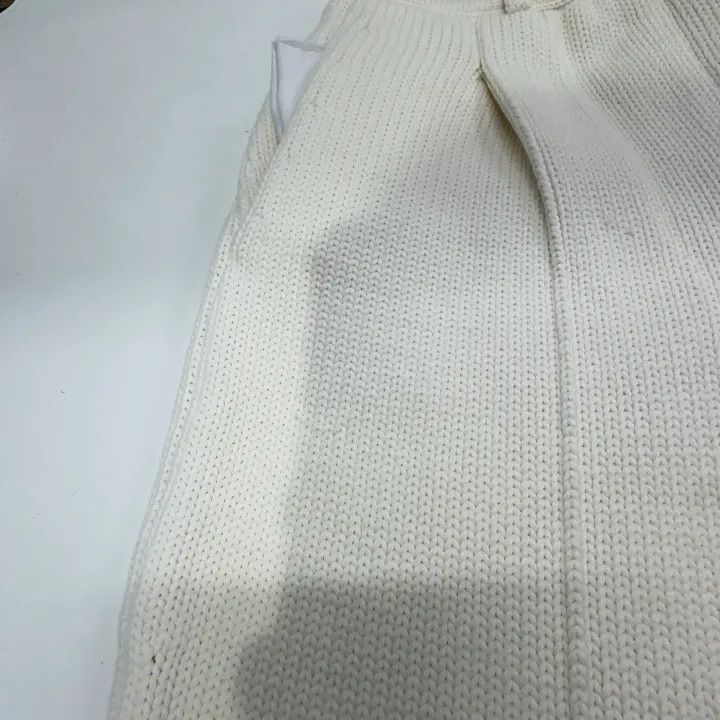 Fendi Fendi Women's Cotton Wide-Leg Trousers in White 0079 Size 38" / US 16 / IT 52 - 9 Thumbnail