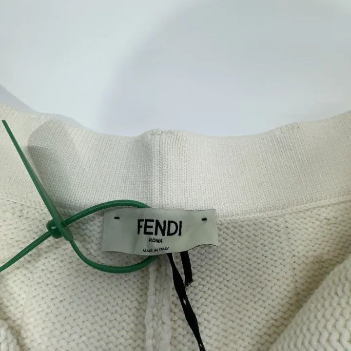 Fendi Fendi Women's Cotton Wide-Leg Trousers in White 0079 Size 38" / US 16 / IT 52 - 5 Thumbnail