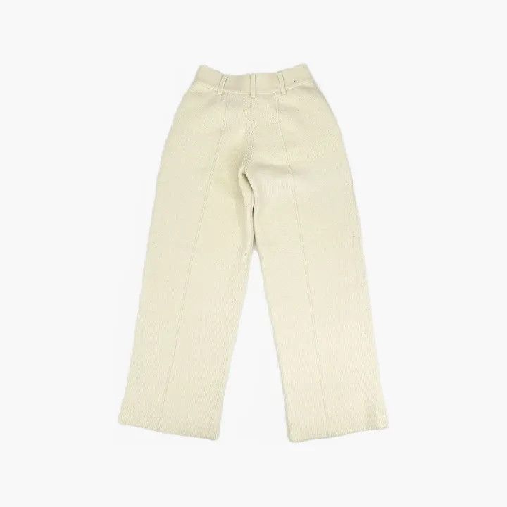 Fendi Fendi Women's Cotton Wide-Leg Trousers in White 0079 Size 38" / US 16 / IT 52 - 3 Thumbnail