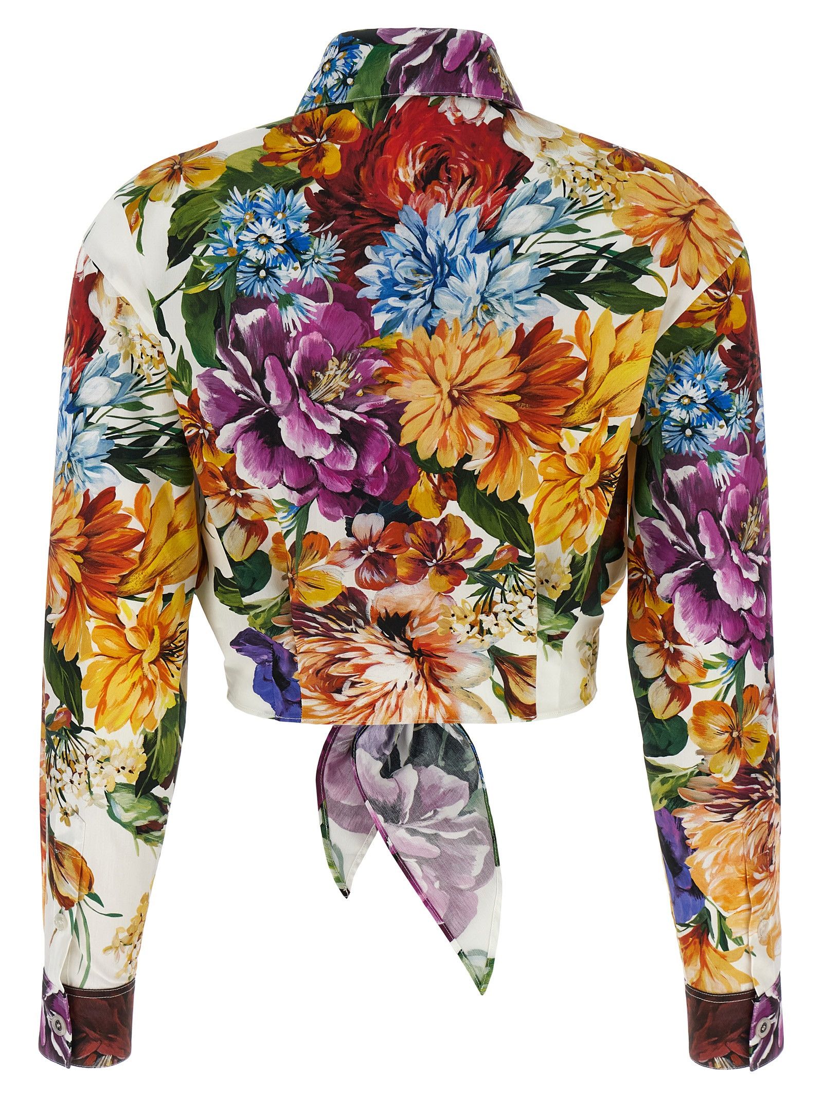 Dolce & Gabbana Floral Crop Shirt Size S / US 4 / IT 40 - 2 Thumbnail