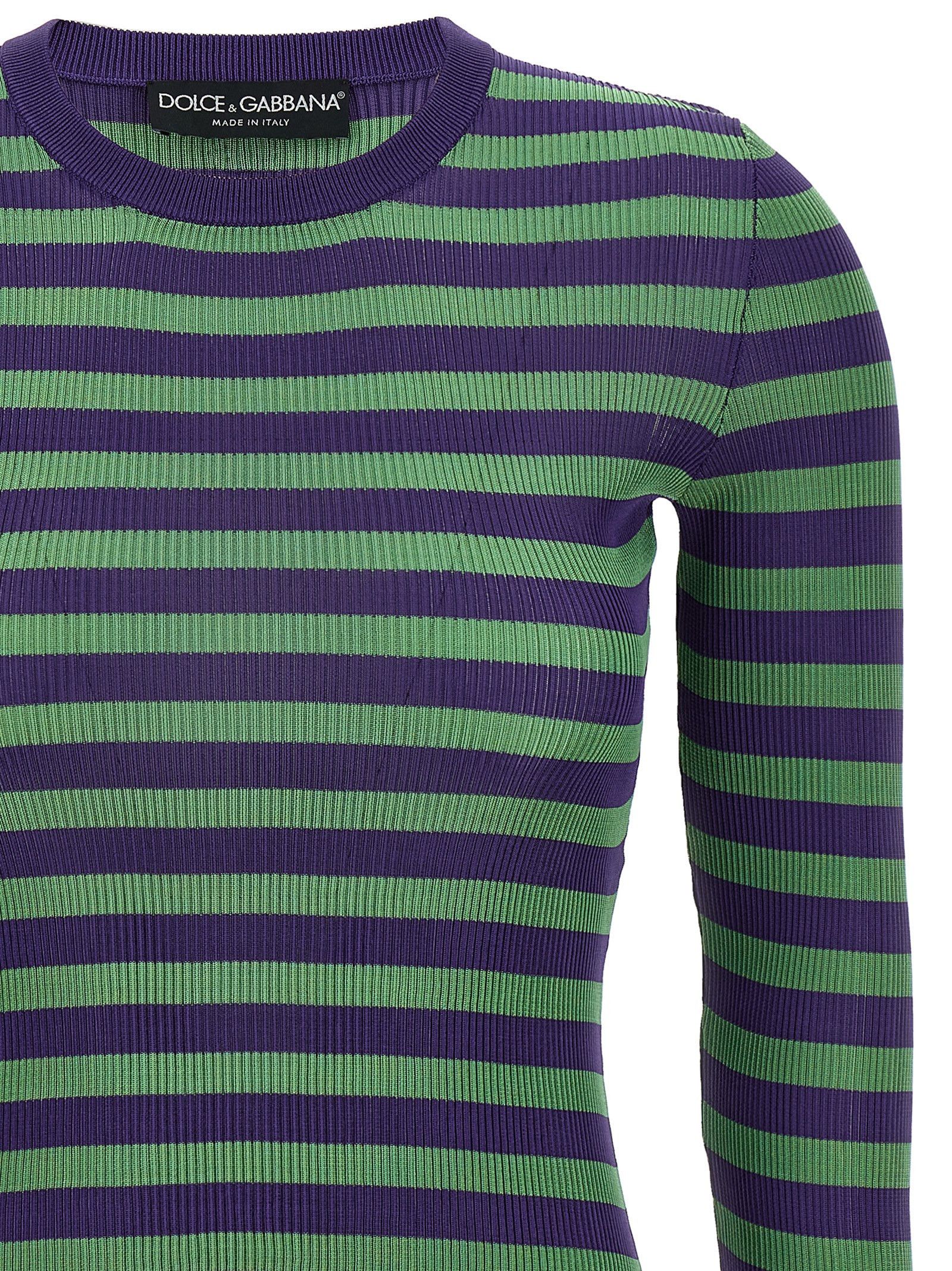 Dolce & Gabbana Striped Viscose Sweater Size M / US 6-8 / IT 42-44 - 3 Thumbnail
