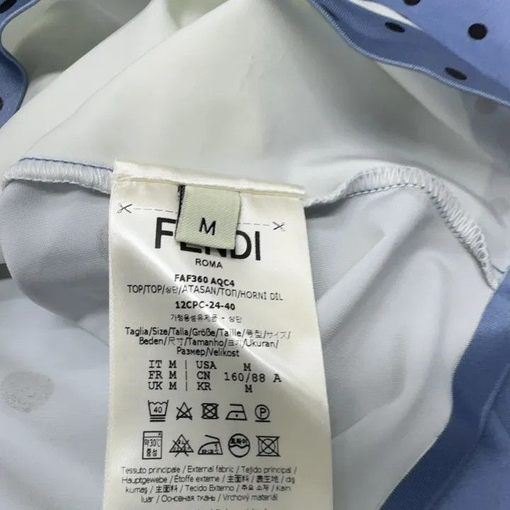 Fendi Fendi SS24 Polka Dot Logo Short Sleeve Top 0079 Size M / US 6-8 / IT 42-44 - 6 Thumbnail