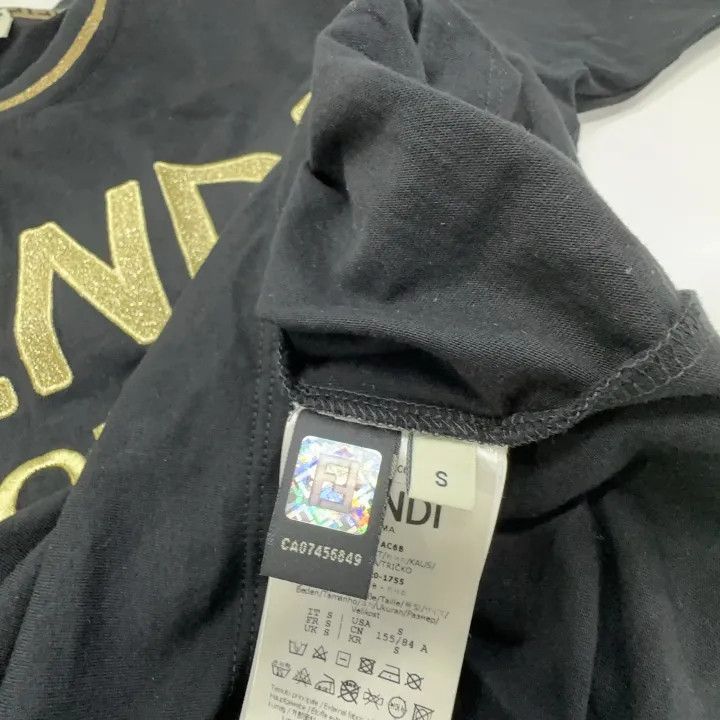 Fendi FENDI Black Knit T-Shirt for Women 0079 Size S / US 4 / IT 40 - 4 Thumbnail