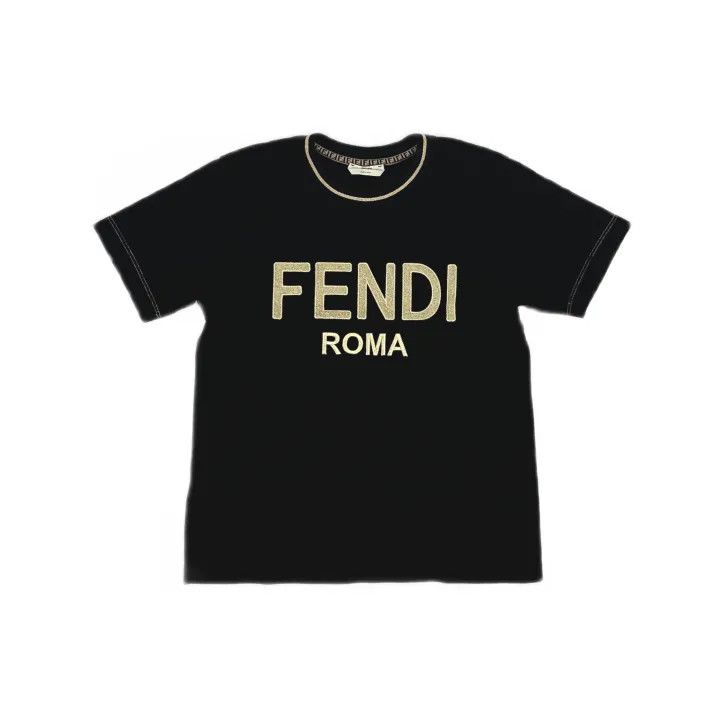 Fendi FENDI Black Knit T-Shirt for Women 0079 Size S / US 4 / IT 40 - 2 Thumbnail