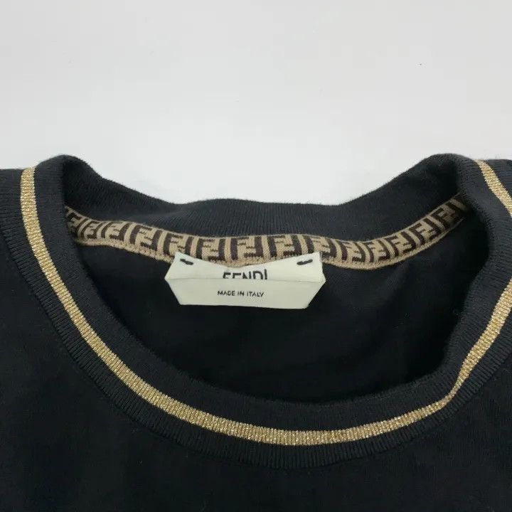 Fendi FENDI Black Knit T-Shirt for Women 0079 Size S / US 4 / IT 40 - 6 Thumbnail