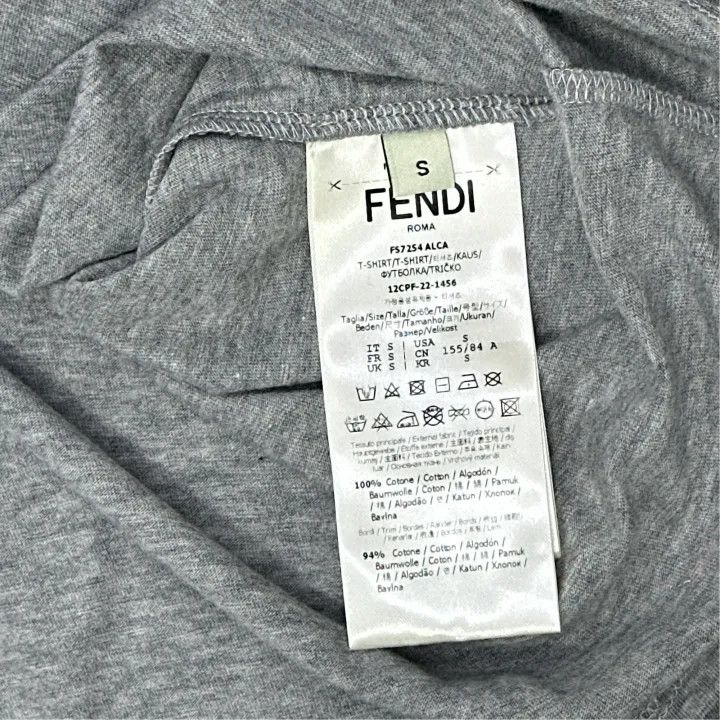 Fendi Fendi SS22 Logo Short Sleeve T-Shirt 0079 Size S / US 4 / IT 40 - 2 Thumbnail