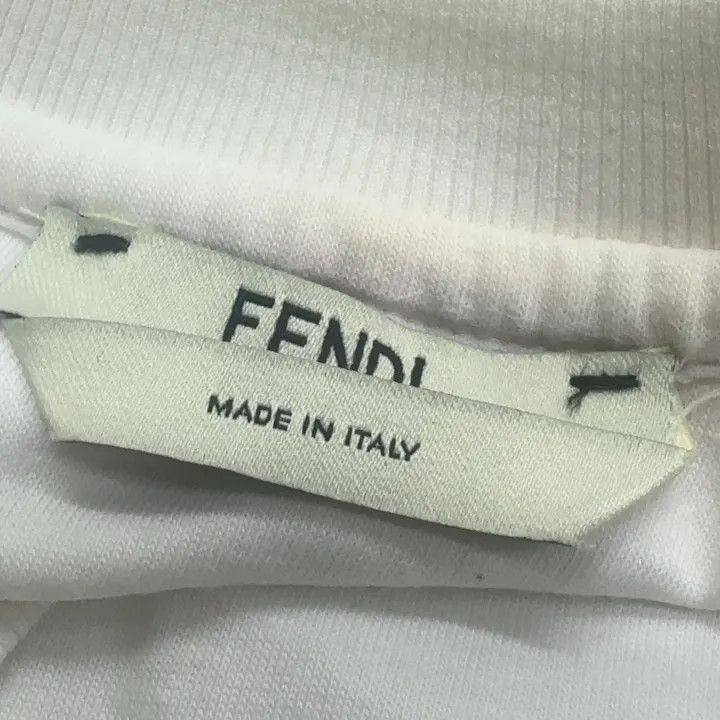 Fendi Fendi Logo Print Short Sleeve T-Shirt for Women 0079 Size XXS / US 00 / IT 34 - 4 Thumbnail