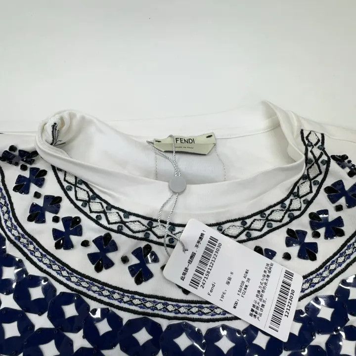 Fendi Fendi SS21 Cotton Printed Short Sleeve T-Shirt 0079 Size S / US 4 / IT 40 - 7 Thumbnail