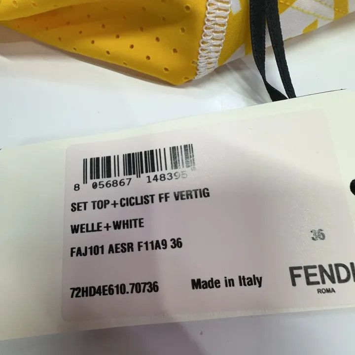 Fendi Fendi Yellow Sports Set with Shorts and Top 0079 Size S / US 4 / IT 40 - 9 Thumbnail