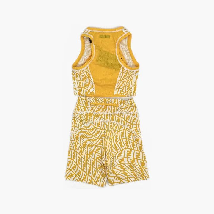 Fendi Fendi Yellow Sports Set with Shorts and Top 0079 Size S / US 4 / IT 40 - 3 Thumbnail