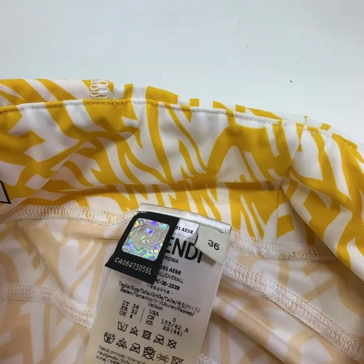 Fendi Fendi Yellow Sports Set with Shorts and Top 0079 Size S / US 4 / IT 40 - 5 Thumbnail