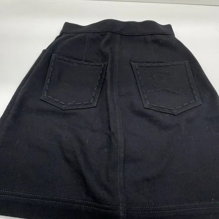 Fendi Fendi High-Waisted Black Denim Skirt for Women 0079 Size 38" / US 16 / IT 52 - 7 Thumbnail