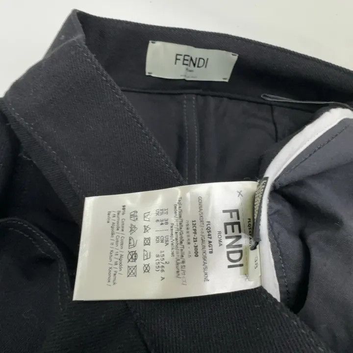Fendi Fendi High-Waisted Black Denim Skirt for Women 0079 Size 38" / US 16 / IT 52 - 5 Thumbnail