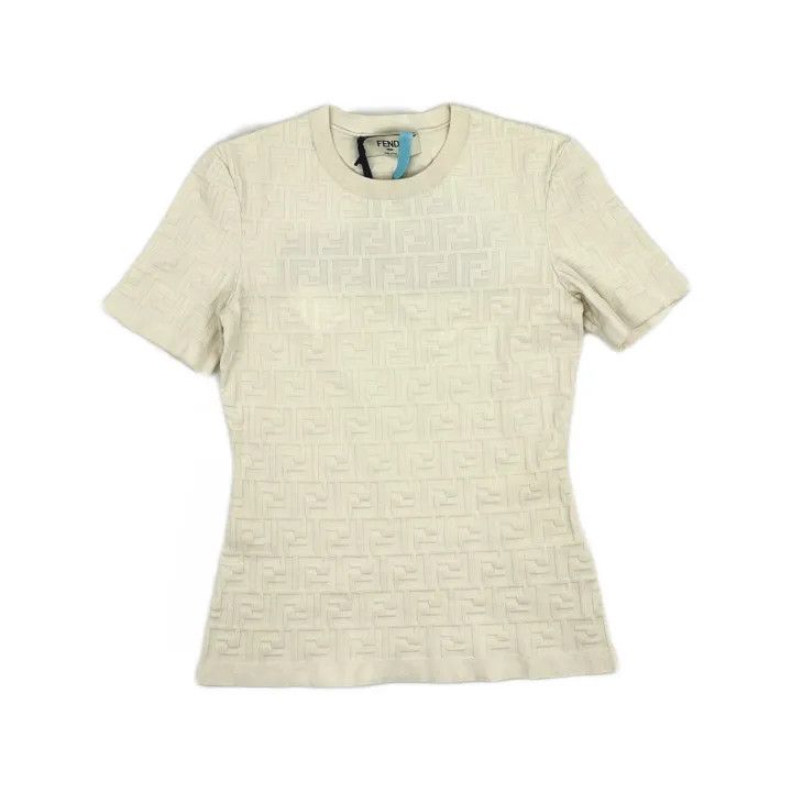 Fendi Fendi Logo Print Short Sleeve T-Shirt 0079 Size M / US 6-8 / IT 42-44 - 2 Thumbnail