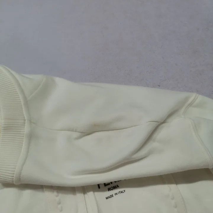 Fendi Fendi SS23 White Logo Knit Long Sleeve Sweatshirt 0079 Size L / US 10 / IT 46 - 13 Thumbnail