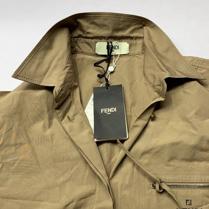 Fendi Fendi Logo Print Short Sleeve Shirt Dress 0079 Size M / US 6-8 / IT 42-44 - 11 Thumbnail