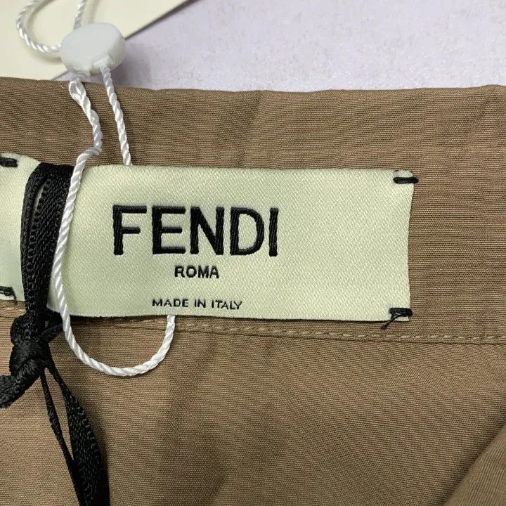Fendi Fendi Logo Print Short Sleeve Shirt Dress 0079 Size M / US 6-8 / IT 42-44 - 4 Thumbnail
