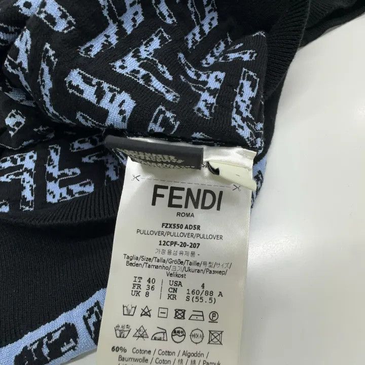 Fendi Fendi Logo Printed Short Sleeve Knit Top 0079 Size M / US 6-8 / IT 42-44 - 5 Thumbnail