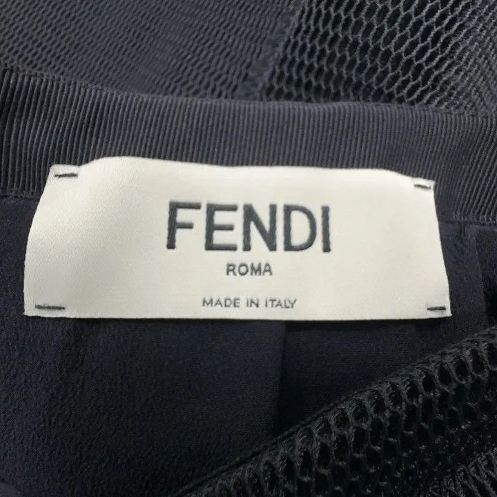 Fendi Fendi SS22 Black High-Waisted Mesh Skirt 0079 Size 36" / US 14 / IT 50 - 6 Thumbnail