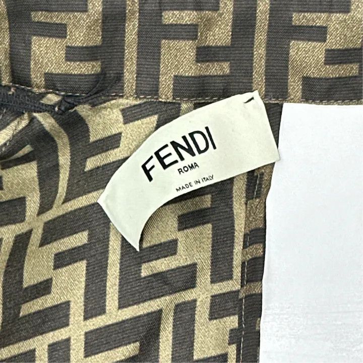 Fendi Fendi Logo Printed Long Sleeve Dress 0079 Size S / US 4 / IT 40 - 2 Thumbnail