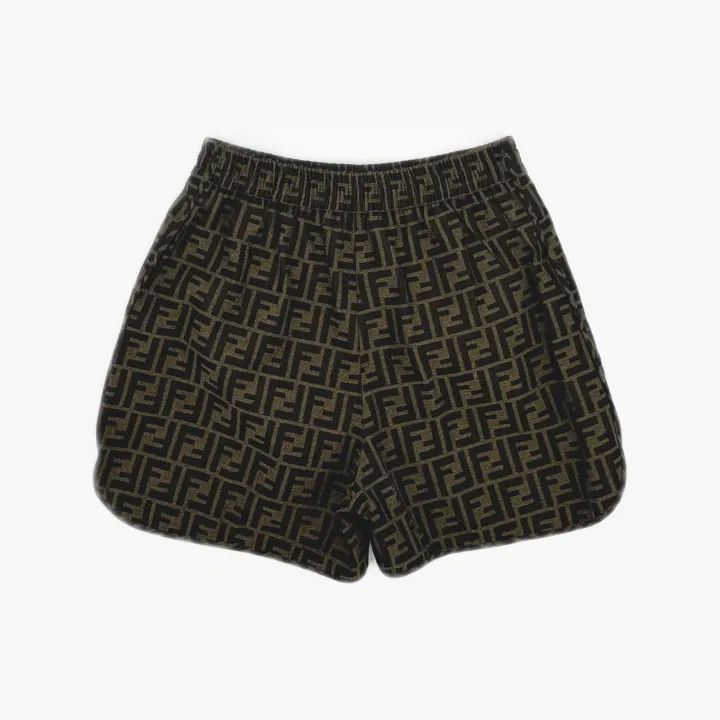 Fendi Fendi Brown Logo Print Relaxed Shorts 0079 Size 36" / US 14 / IT 50 - 3 Thumbnail