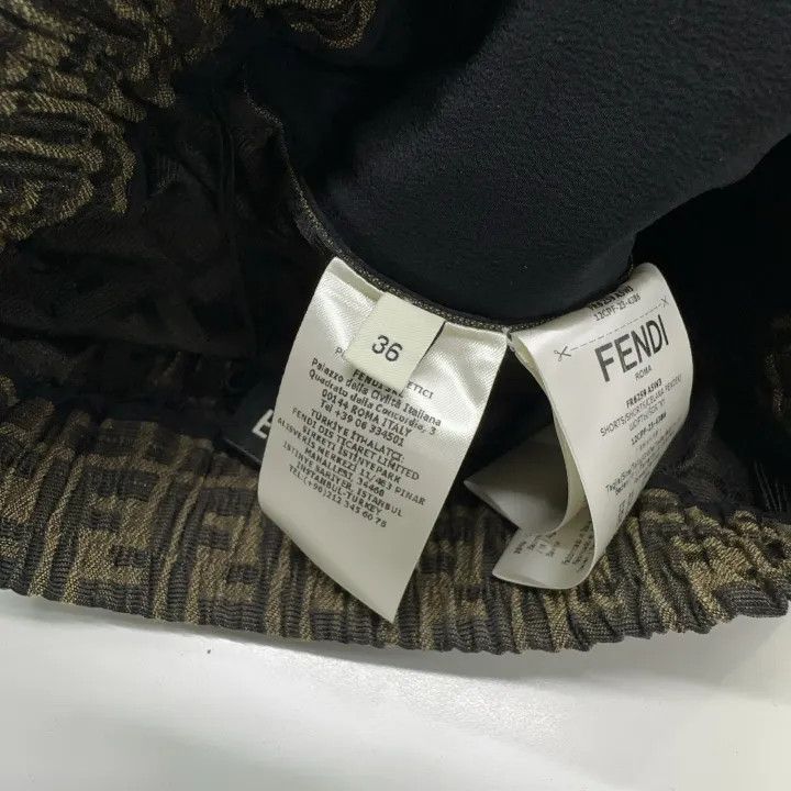 Fendi Fendi Brown Logo Print Relaxed Shorts 0079 Size 36" / US 14 / IT 50 - 5 Thumbnail