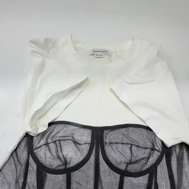 Alexander McQueen Alexander McQueen SS21 Bustier Print T-shirt 0079 Size M / US 6-8 / IT 42-44 - 12 Thumbnail