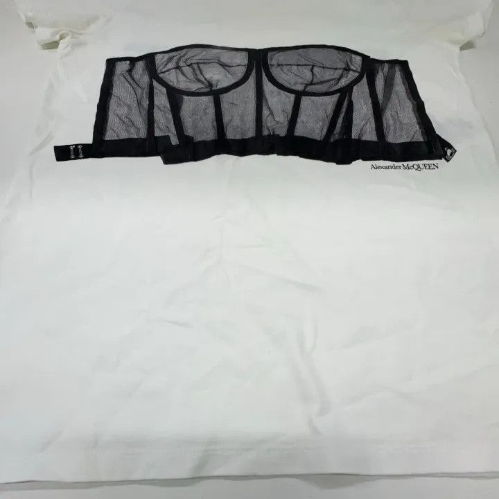 Alexander McQueen Alexander McQueen SS21 Bustier Print T-shirt 0079 Size M / US 6-8 / IT 42-44 - 10 Thumbnail