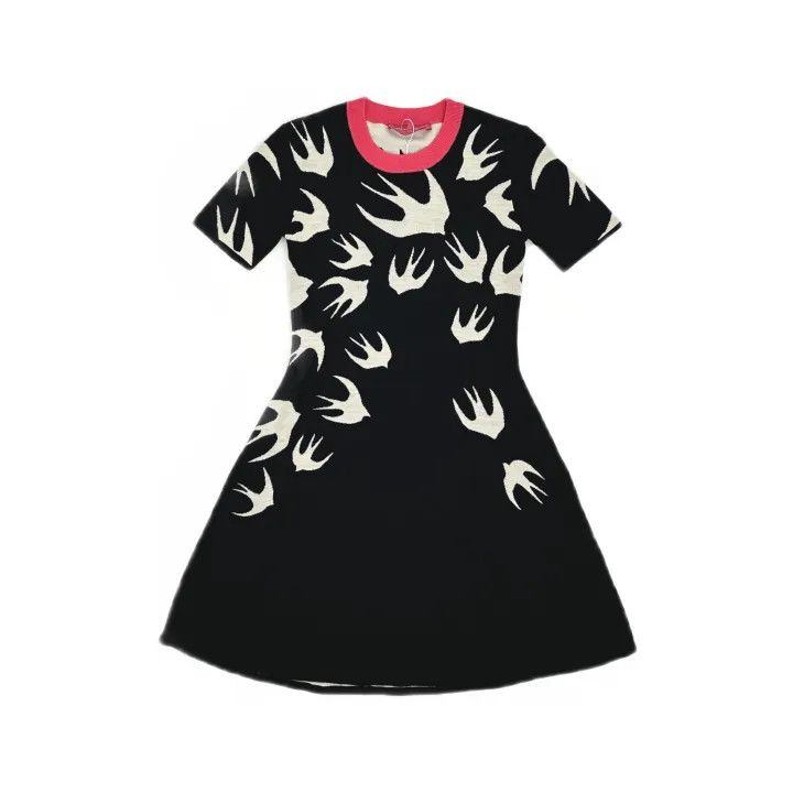 Alexander McQueen Alexander McQueen Black Print Dress for Women 0079 Size M / US 6-8 / IT 42-44 - 2 Thumbnail