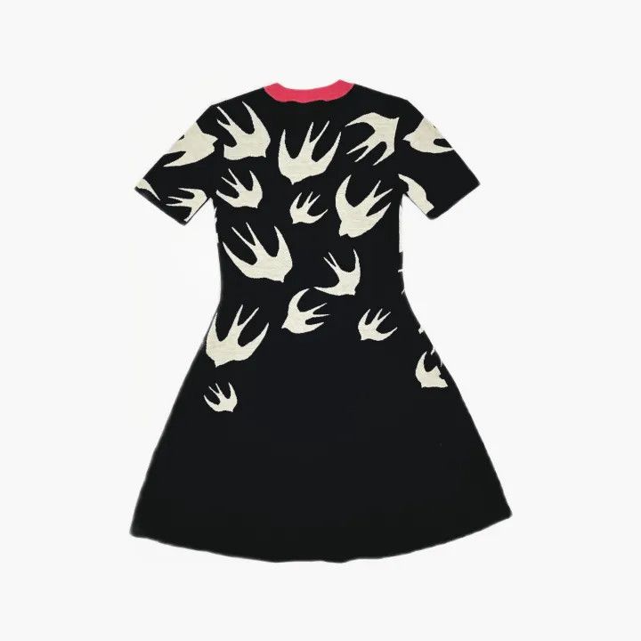 Alexander McQueen Alexander McQueen Black Print Dress for Women 0079 Size M / US 6-8 / IT 42-44 - 3 Thumbnail