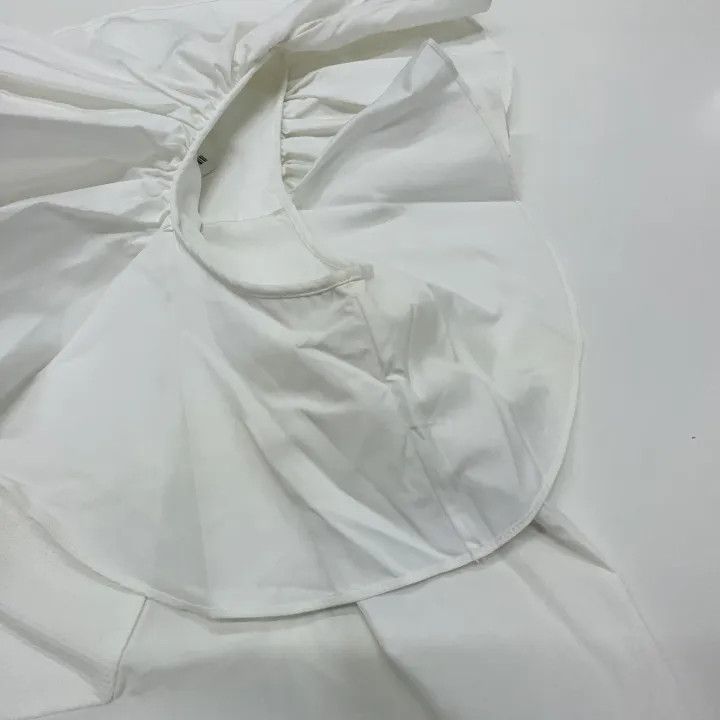 Alexander McQueen Alexander McQueen SS21 Ruffled Cotton Shirt 0079 Size L / US 10 / IT 46 - 10 Thumbnail