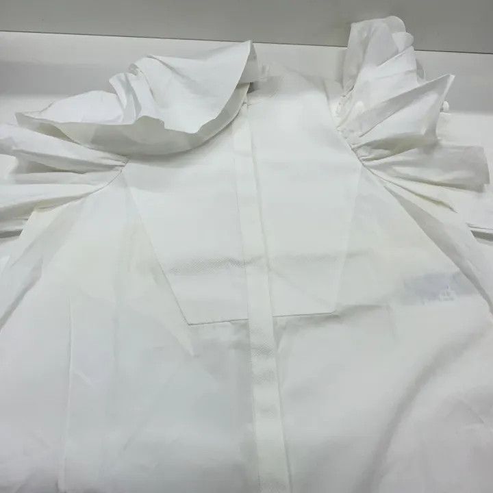 Alexander McQueen Alexander McQueen SS21 Ruffled Cotton Shirt 0079 Size L / US 10 / IT 46 - 8 Thumbnail