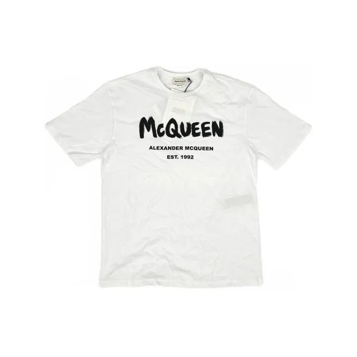 Alexander McQueen Alexander McQueen Logo Print Short Sleeve T-Shirt 0079 Size S / US 4 / IT 40 - 2 Thumbnail
