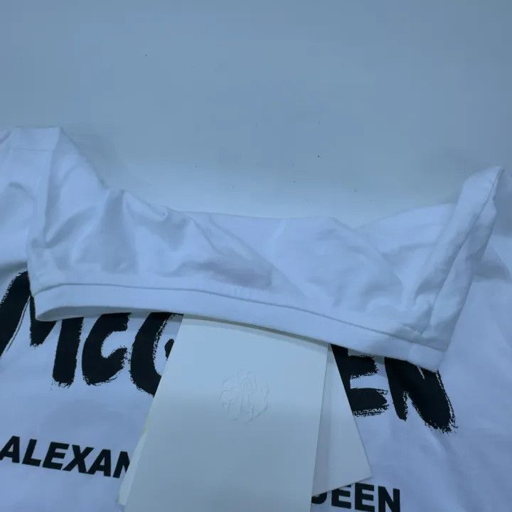 Alexander McQueen Alexander McQueen Logo Print Short Sleeve T-Shirt 0079 Size S / US 4 / IT 40 - 9 Thumbnail