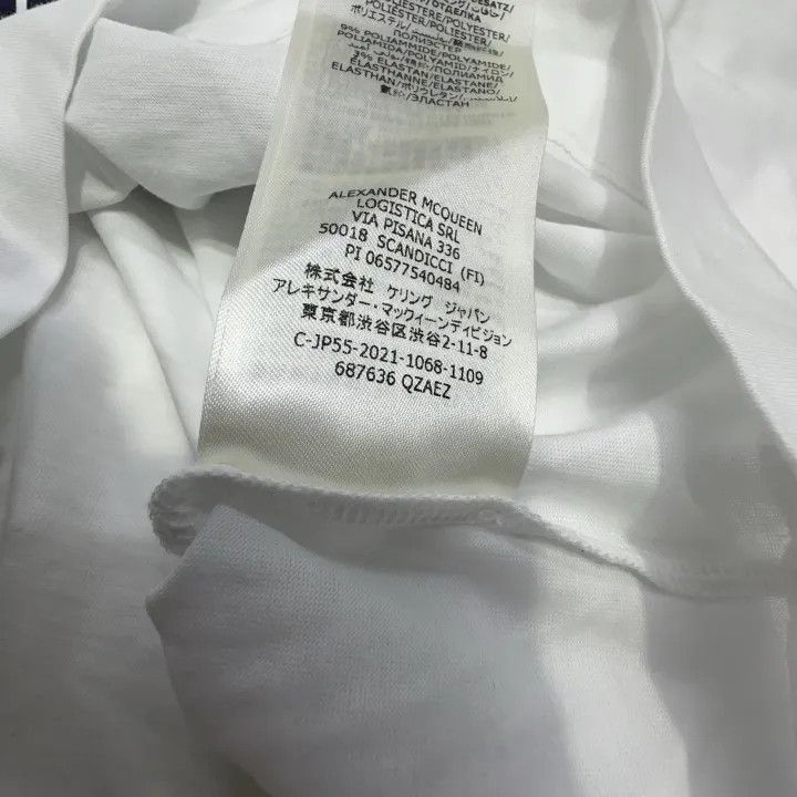 Alexander McQueen Alexander McQueen White Cropped Graphic T-Shirt 0079 Size M / US 6-8 / IT 42-44 - 6 Thumbnail