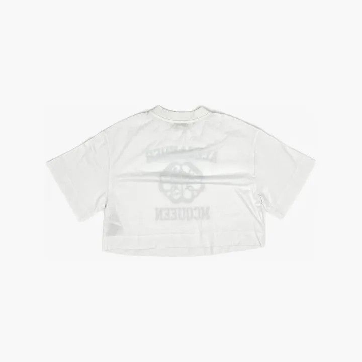 Alexander McQueen Alexander McQueen White Cropped Graphic T-Shirt 0079 Size M / US 6-8 / IT 42-44 - 3 Thumbnail