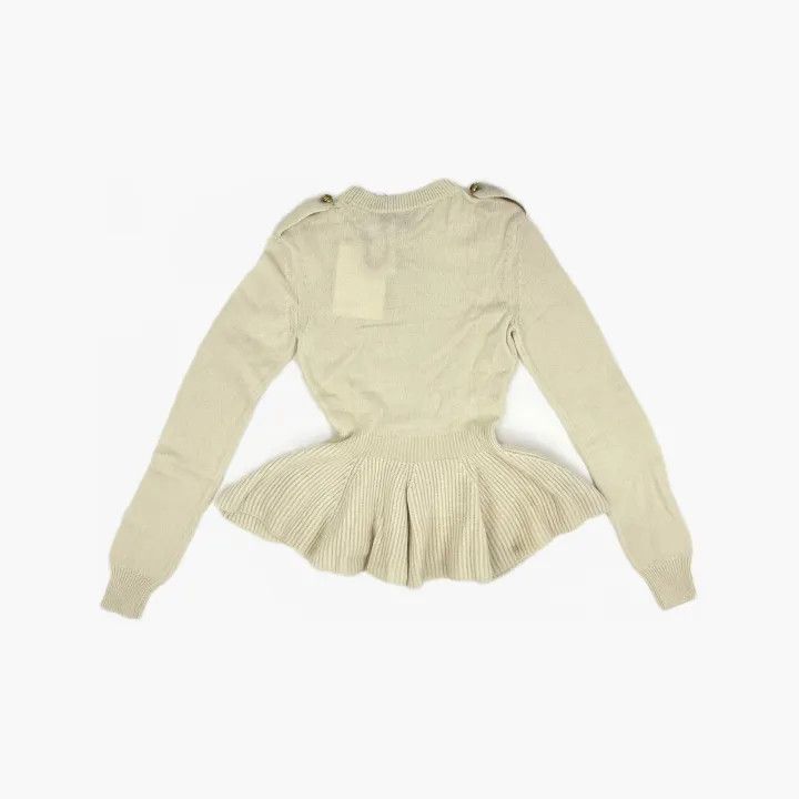Alexander McQueen Alexander McQueen Beige Long Sleeve Sweater 0079 Size S / US 4 / IT 40 - 3 Thumbnail