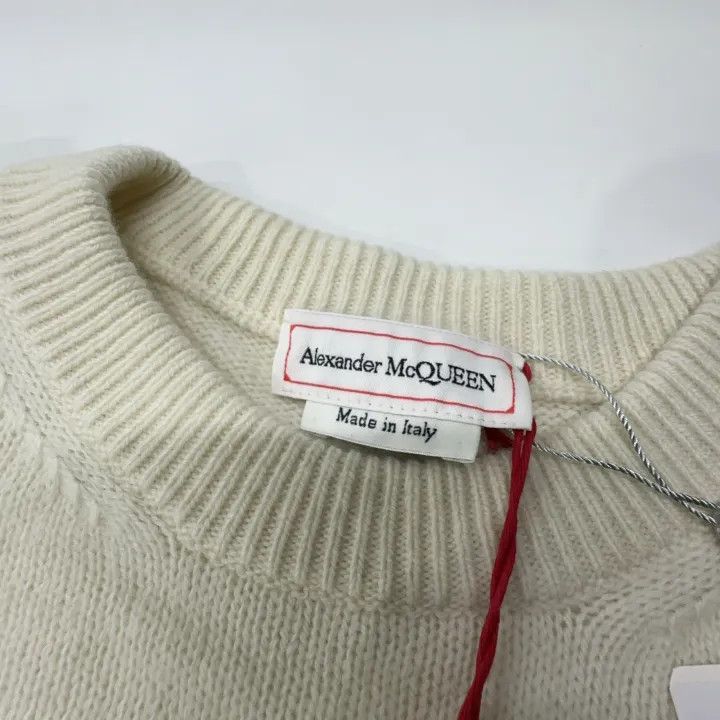 Alexander McQueen Alexander McQueen Beige Long Sleeve Sweater 0079 Size S / US 4 / IT 40 - 4 Thumbnail