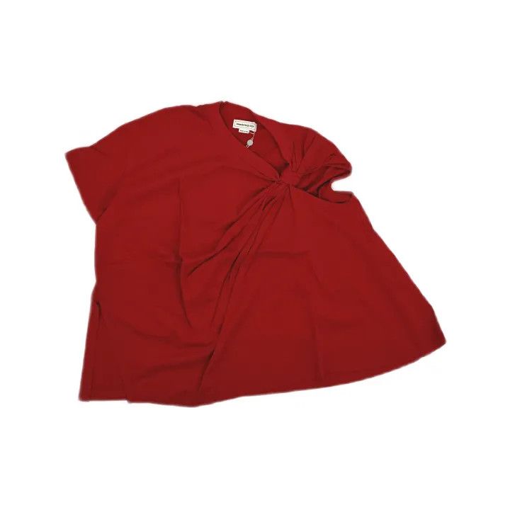Alexander McQueen Alexander McQueen Red Asymmetrical Short Sleeve T-Shirt 0079 Size M / US 6-8 / IT 42-44 - 2 Thumbnail