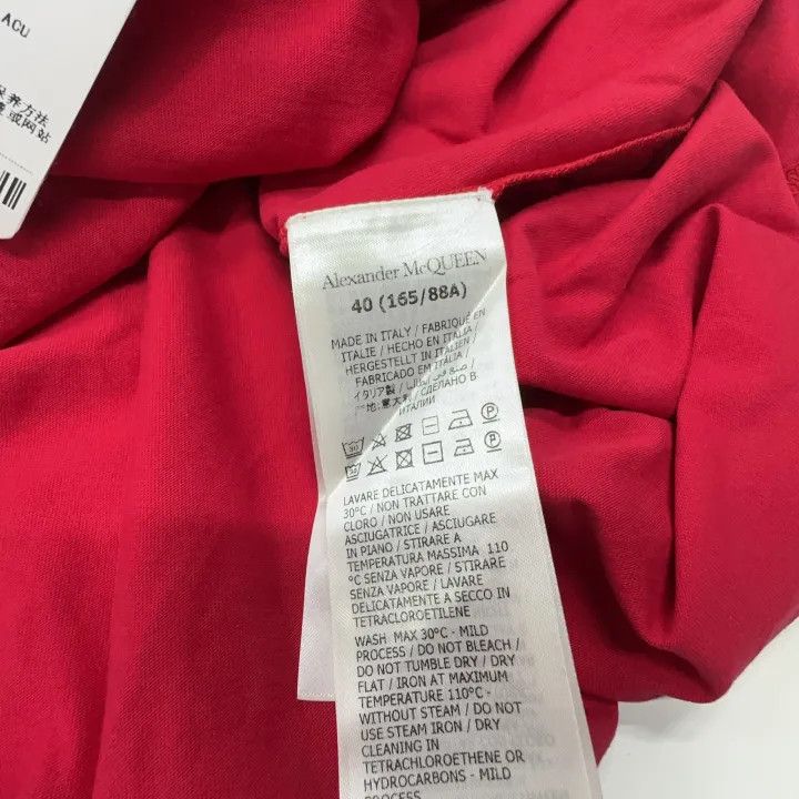 Alexander McQueen Alexander McQueen Red Asymmetrical Short Sleeve T-Shirt 0079 Size M / US 6-8 / IT 42-44 - 6 Thumbnail